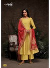 Yellow Colour Jansi Aaria Silk Festive Wear Readymade Salwar Kameez J-16